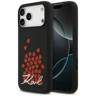   Karl Lagerfeld Initial & Metal Logo Apple iPhone 17 Pro Max MagSafe kompatibilis hátlap tok, fekete