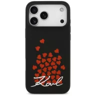   Karl Lagerfeld Initial & Metal Logo Apple iPhone 17 Pro Max MagSafe kompatibilis hátlap tok, fekete