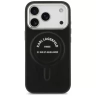   Karl Lagerfeld Karl RSG Logo Apple iPhone 17 Pro MagSafe kompatibilis hátlap tok, fekete