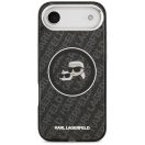 Karl Lagerfeld IML Glitter Karl & Choupette Heads Logo Apple iPhone Air (2025) MagSafe kompatibilis hátlap tok, csillámos, fekete