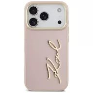   Karl Lagerfeld Karl Script Logo Apple iPhone 17 Pro Max hátlap tok, rózsaszín