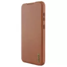 Nillkin Qin Pro Samsung Galaxy A56 bőr flip tok, barna
