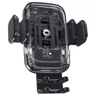   Forcell F-Grip Grand autós tartó / autós töltő szellőzőrácsba, vezeték nélküli / wireless töltéssel, 15W, ezüst