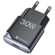   Forcell F-Energy GaN III B130101-E USB-C + USB-A töltő adapter,  PD, QC4.0, 3A, 30W, fekete