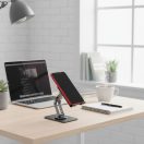 Forcell F-Grip Fold Stand 2 360 állítható / dönthető / összecsukható asztali tablet tartó, szürke