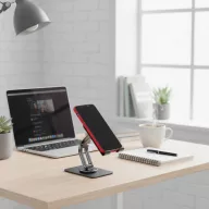   Forcell F-Grip Fold Stand 2 360 állítható / dönthető / összecsukható asztali tablet tartó, szürke