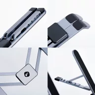   Forcell F-Grip Fold Stand H Pro állítható / összecsukható asztali notebook / laptop tartó, szürke