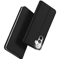   Dux Ducis Skin Pro Samsung Galaxy A17 / Galaxy A18 kitámaszható műbőr tok kártyatartóval, fekete