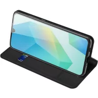   Dux Ducis Skin Pro Samsung Galaxy A17 / Galaxy A18 kitámaszható műbőr tok kártyatartóval, fekete