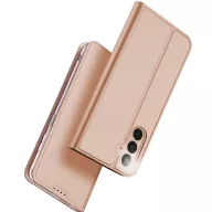   Dux Ducis Skin Pro Samsung Galaxy A17 / Galaxy A18 kitámaszható műbőr tok kártyatartóval, rozéarany