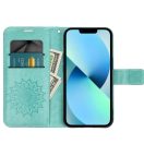Mezzo Book Xiaomi Redmi 15C 4G / 15C 5G kinyitható tok kártyatartóval, mandala minta, zöld