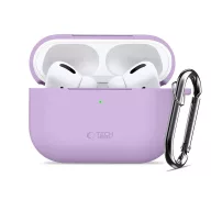 Tech-Protect AirPods Pro 3 szilikon tok, karabinerrel, lila