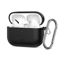   Tech-Protect AirPods Pro 3 szilikon tok, karabinerrel, fekete