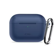 Tech-Protect AirPods Pro 3 szilikon tok, karabinerrel, kék