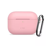   Tech-Protect AirPods Pro 3 szilikon tok, karabinerrel, rózsaszín