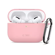   Tech-Protect AirPods Pro 3 szilikon tok, karabinerrel, rózsaszín
