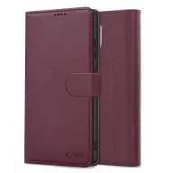   Tech-Protect Wallet Samsung Galaxy A17 / Galaxy A18 flip / kinyitható tok kártyatartóval, bordó