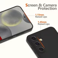   Tech-Protect Icon Samsung Galaxy A17 / Galaxy A18 szilikon tok mikroszálas béléssel, fekete