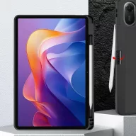   Tech-Protect SC Pen Xiaomi Redmi Pad 2 11" oldalra nyíló, kitámasztható mappa tok ceruza tartóval, fekete