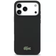  Lacoste Iconic Petit Pique Apple iPhone 17 Pro MagSafe tok + kártyatartó pénztárca, fekete