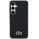 Lacoste Iconic Petit Pique Woven Logo Samsung Galaxy S25 MagSafe tok, fekete