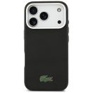 Lacoste Iconic Petit Pique Metal Logo Apple iPhone 17 Pro MagSafe tok kameravédő peremmel, fekete