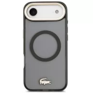   Lacoste PC/TPU Frosted Finish Gold Logo Apple iPhone Air (2025) MagSafe tok kameravédő peremmel, fekete-arany