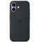 Apple iPhone 17 gyári szilikon tok, MagSafe, fekete