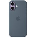 Apple iPhone 17 gyári szilikon tok, MagSafe, acélkék