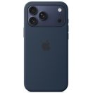 Apple iPhone 17 Pro gyári szilikon tok, MagSafe, sötétkék