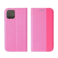   Forcell Sensitive Xiaomi Redmi 15 4G / Redmi 15 5G oldalra nyíló flip tok, világos rózsaszín
