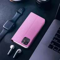   Forcell Sensitive Xiaomi Redmi 15 4G / Redmi 15 5G oldalra nyíló flip tok, világos rózsaszín