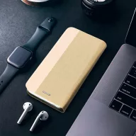   Forcell Sensitive Xiaomi Redmi 15 4G / Redmi 15 5G oldalra nyíló flip tok, arany