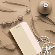   Forcell Sensitive Xiaomi Redmi 15 4G / Redmi 15 5G oldalra nyíló flip tok, arany