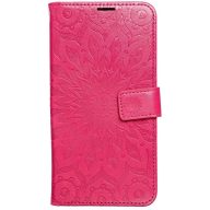   Mezzo Book Xiaomi Redmi 15 4G / 15 5G kinyitható tok kártyatartóval, mandala minta, magenta