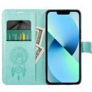 Mezzo Book Xiaomi Redmi 15 4G / 15 5G kinyitható tok kártyatartóval, álomfogó minta, zöld