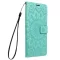 Mezzo Book Xiaomi Redmi 15 4G / 15 5G kinyitható tok kártyatartóval, mandala minta, zöld