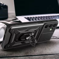   Tech-Protect Camshield Pro Xiaomi Redmi 15 4G / Redmi 15 5G strapabíró tok kameravédelemmel, kitámasztóval, fekete