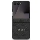 Guess PU Leather 4G Colored Ring Magnetic Samsung Galaxy Z Flip 7 hátlap tok, fekete