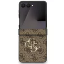 Guess PU 4G Metal Logo Samsung Galaxy Z Flip 7 hátlap tok, barna