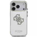 Guess PC/TPU Mirror 4G Glitter Logo Apple iPhone 17 Pro csillámos hátlap tok kameravédő peremmel, MagSafe, arany