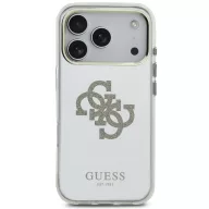   Guess PC/TPU Mirror 4G Glitter Logo Apple iPhone 17 Pro Max csillámos hátlap tok kameravédő peremmel, MagSafe, arany