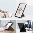 Origami Smart Case Samsung Galaxy Tab S7 Plus / Tab S7 FE / Tab S8 Plus mappa tok, érintőceruza tartóval, fekete