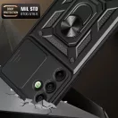 Tech-Protect Camshield Pro Samsung Galaxy A16 strapabíró tok kameravédelemmel, kitámasztóval, fekete