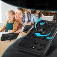   Tech-Protect Camshield Pro Motorola G15 strapabíró tok kameravédelemmel, kitámasztóval, fekete