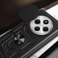   Tech-Protect Camshield Pro Xiaomi Redmi 14C / Poco C75 strapabíró tok kameravédelemmel, kitámasztóval, fekete