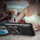 Tech-Protect Camshield Pro Xiaomi Redmi Note 14 Pro+ strapabíró tok kameravédelemmel, kitámasztóval, fekete