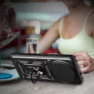 Tech-Protect Camshield Pro Xiaomi Redmi Note 14 Pro / Poco X7 strapabíró tok kameravédelemmel, kitámasztóval, fekete