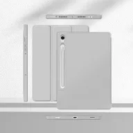   Tech-Protect Sc Pen Samsung Galaxy Tab S10 Lite / S10 FE / S9 FE / S9 oldalra nyíló, kitámasztható mappa tok ceruza tartóval, szürke