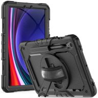   Tech-Protect Solid Samsung Galaxy Tab S10 Lite / S10 FE / S9 FE / S9 tablet tok kitámasztóval, fekete